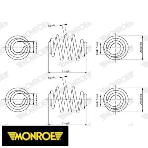 Fahrwerksfeder monroe - 2x,